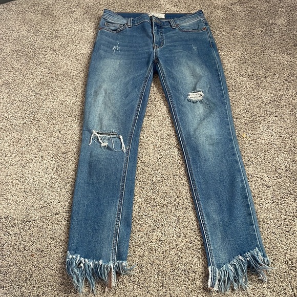 Free people frayed skinny jeans size 25 - Picture 2 of 5
